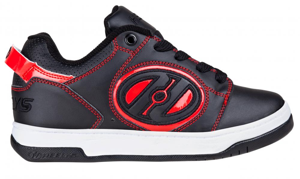 New Heelys Voyager Wheels Skating Boys Shoes Black/Red HE100607 | eBay