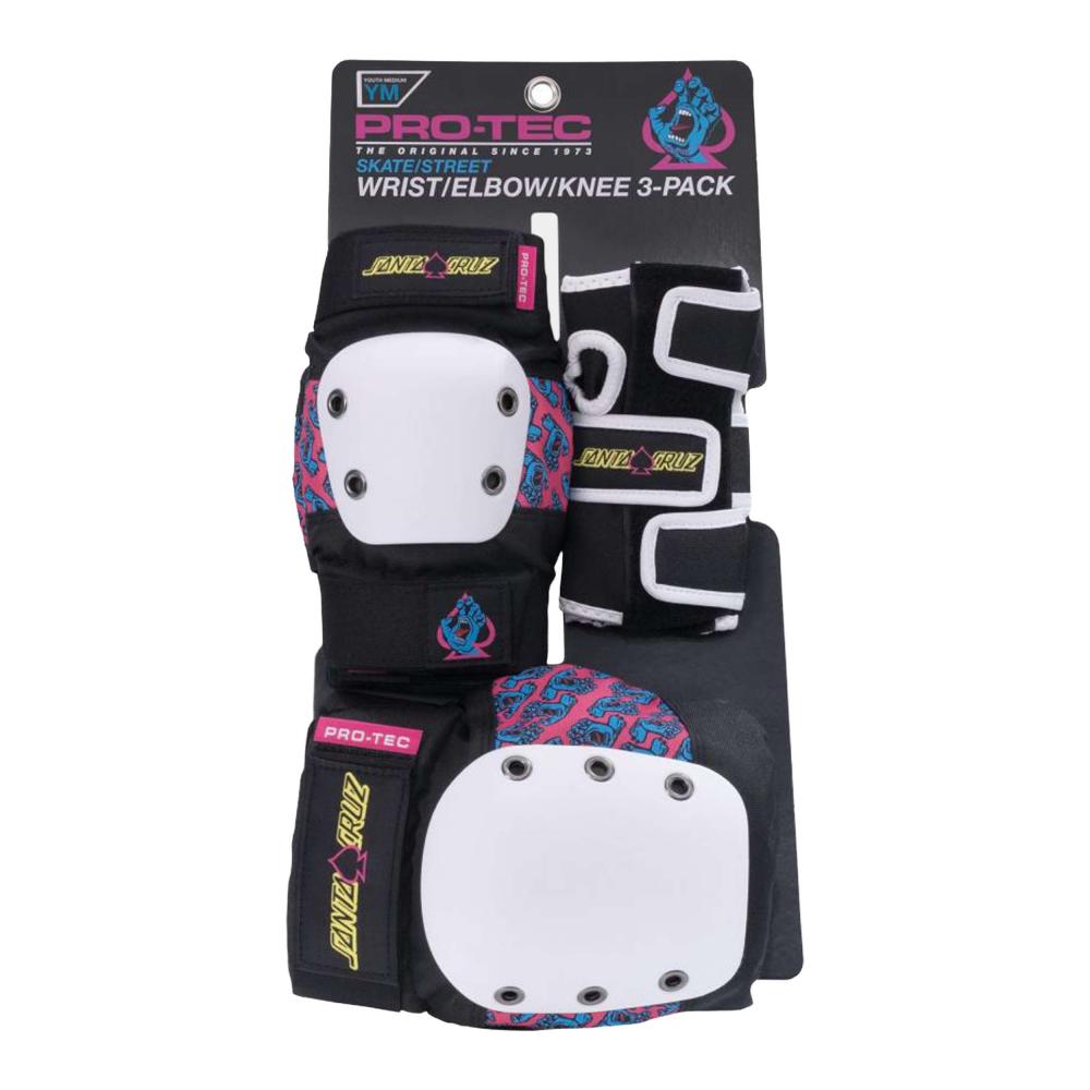 Pro-Tec Pads X Santa Cruz Street Adult 3-PK Pad Set Open