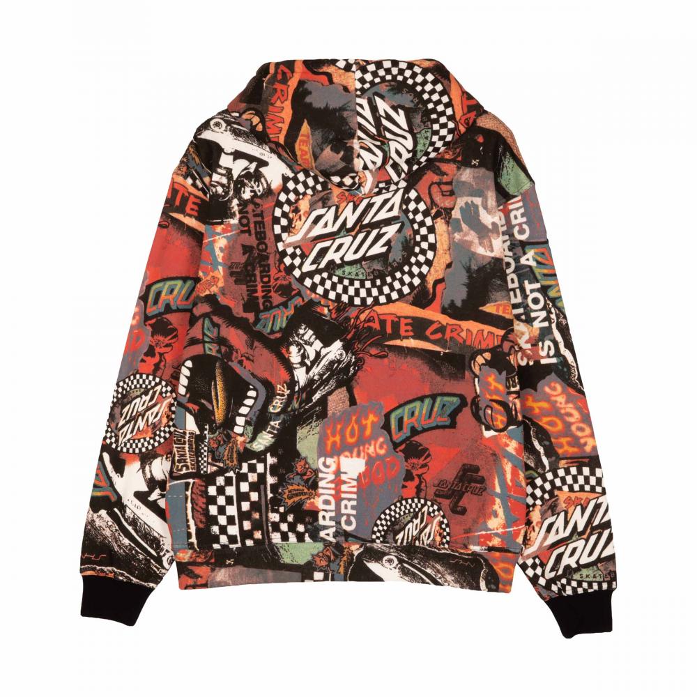 Santa Cruz Zip Hood Collage Zip Hood