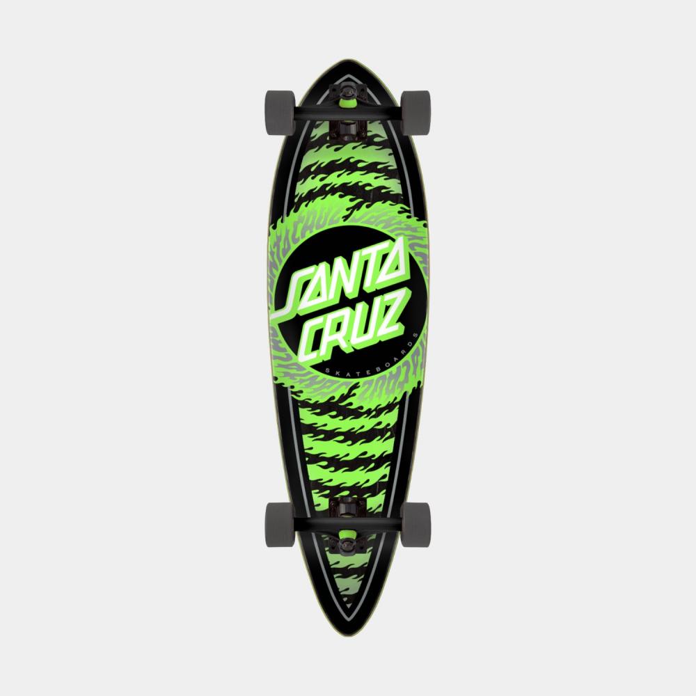 Santa Cruz Longboard Complete Flame Ringed Dot Pintail