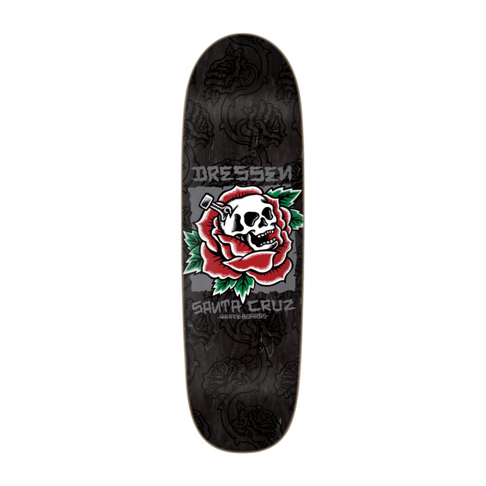 Santa Cruz Shaped Deck Dressen Skull Rose Pro