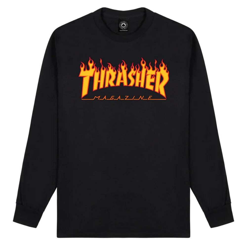 Thrasher LS T-Shirt Flame Logo